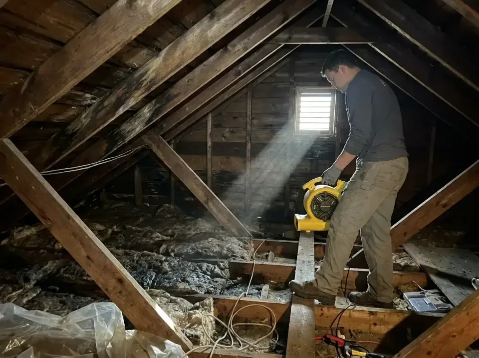 attic-water-damage-drying-proc-007 — frequently asked questions, Emergency Water Extraction & 24/7 Flood Response in Livings…